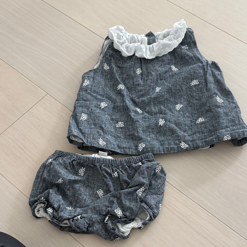 Janie and Jack matching baby girl set 18-24